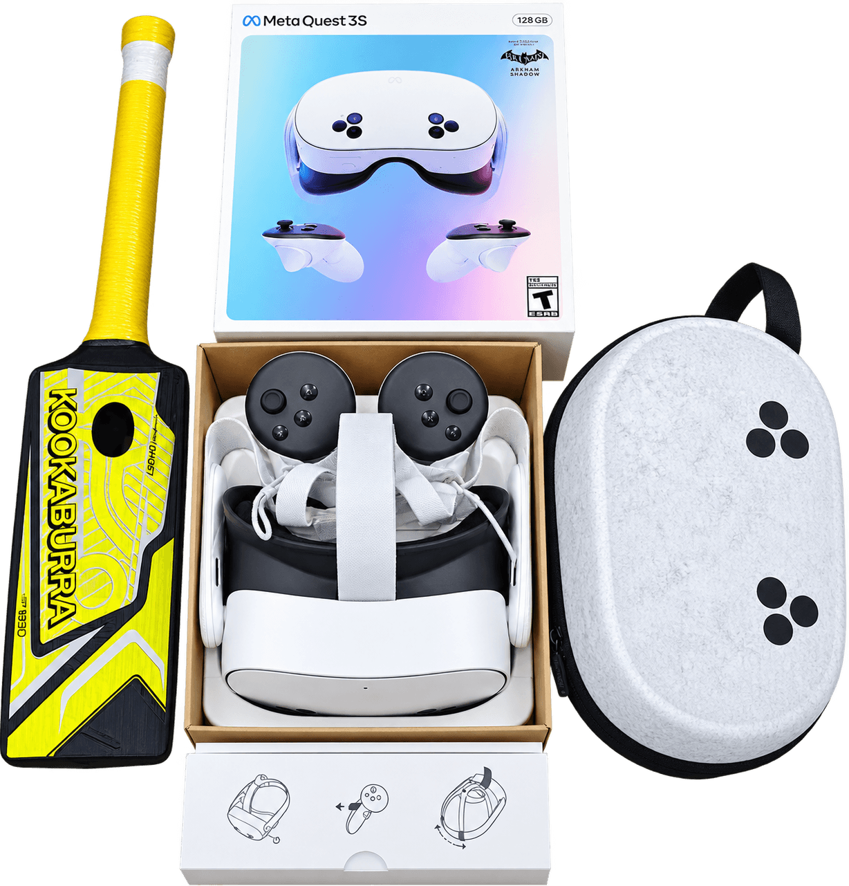 Meta Quest 3S 128GB Bundle (Headset + Latest IB Cricket Bat + Brand New Bag)