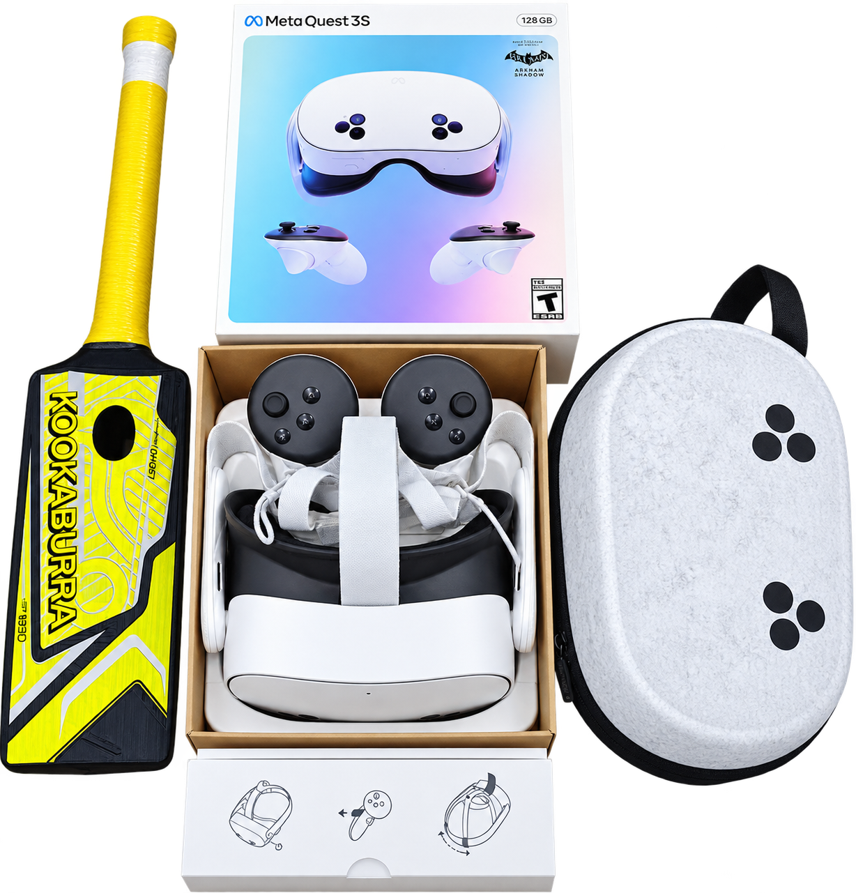 Meta Quest 3S 128GB Bundle (Headset + Latest IB Cricket Bat + Brand New Bag)